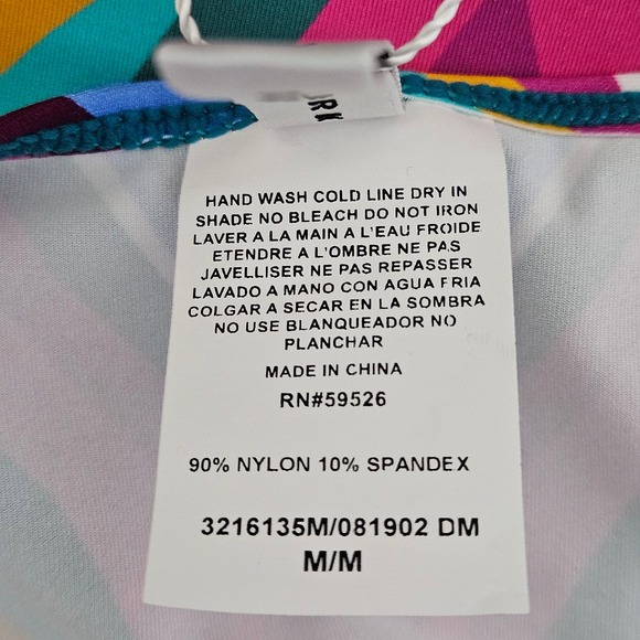 Trina Turk Pink Multicolor Geometric Print Swim Tunic Cover-Up | Women's Medium - Picture 13 of 15